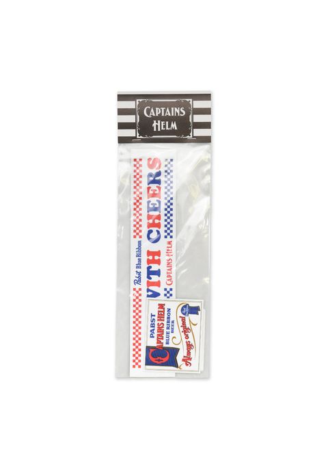 × Pabst Blue Ribbon STICKER SET (WHITE) / ×パブストブルーリボン コラボ ステッカー セット