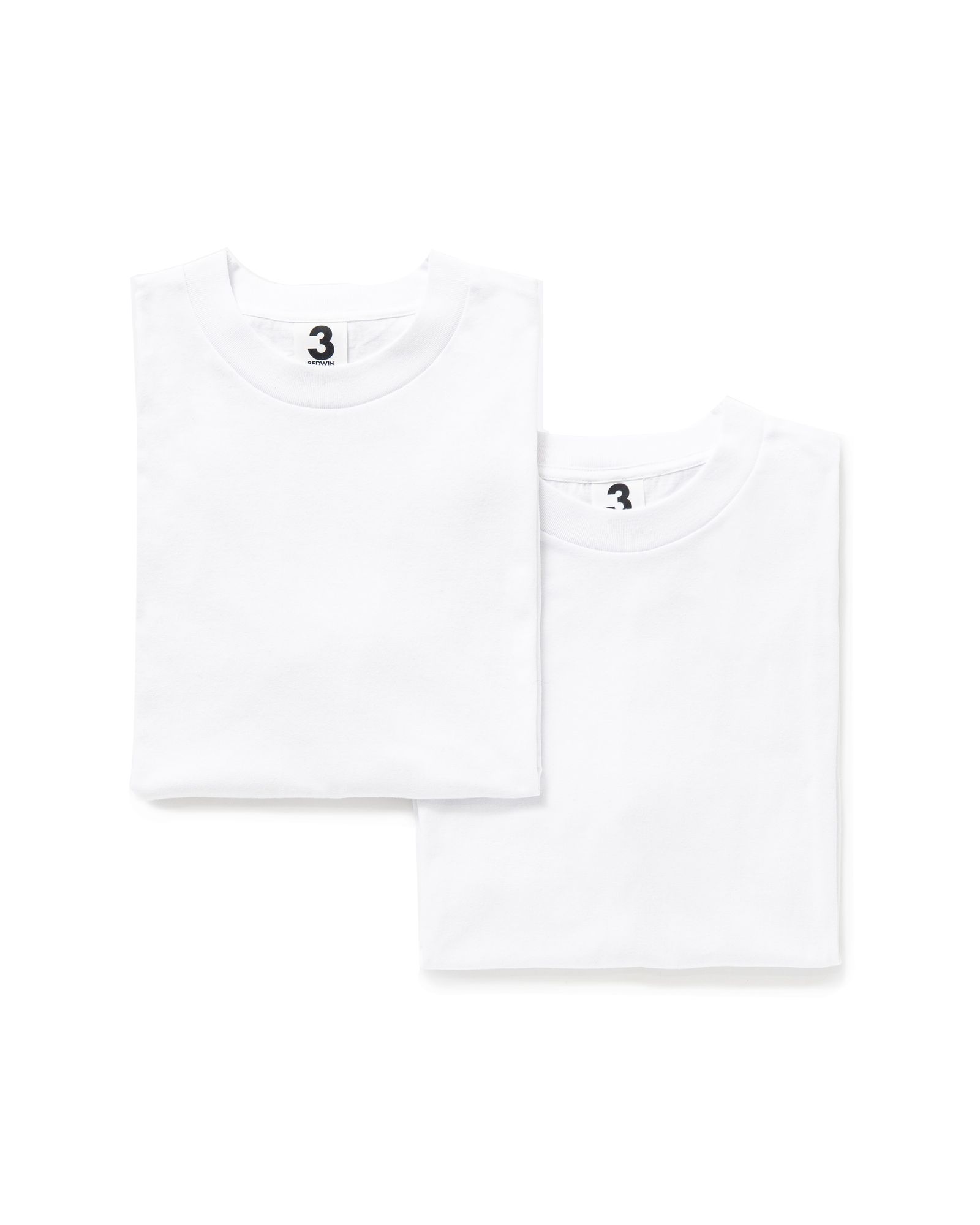 2 Pcs S/S PACK LOGO TEE "SS PACK" (WHITE) / 2ピース パック Tシャツ
