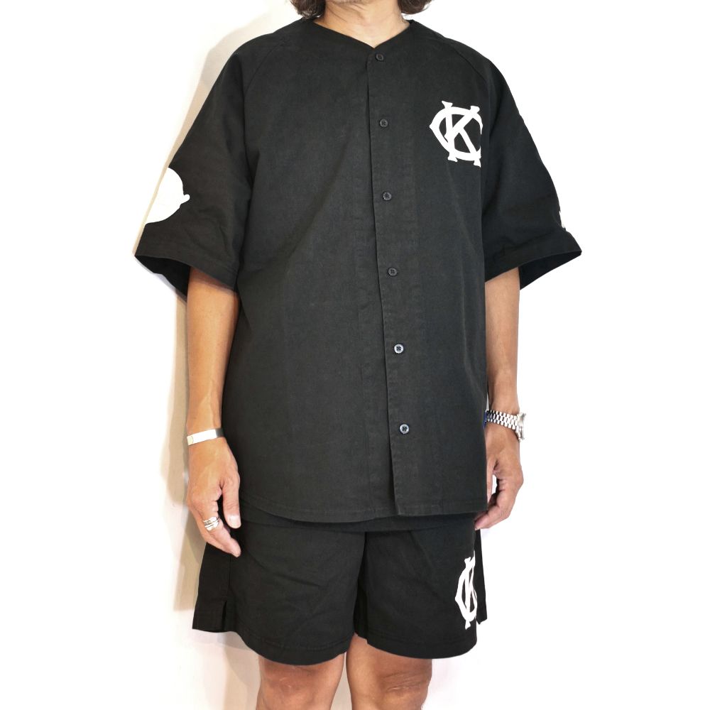 CALEE - × KEBOZ BASEBALL SHIRT (BLACK) / ケボズ コラボ CALEE - × KEBOZ BASEBALL SHIRT (BLACK) / ケボズ コラボ