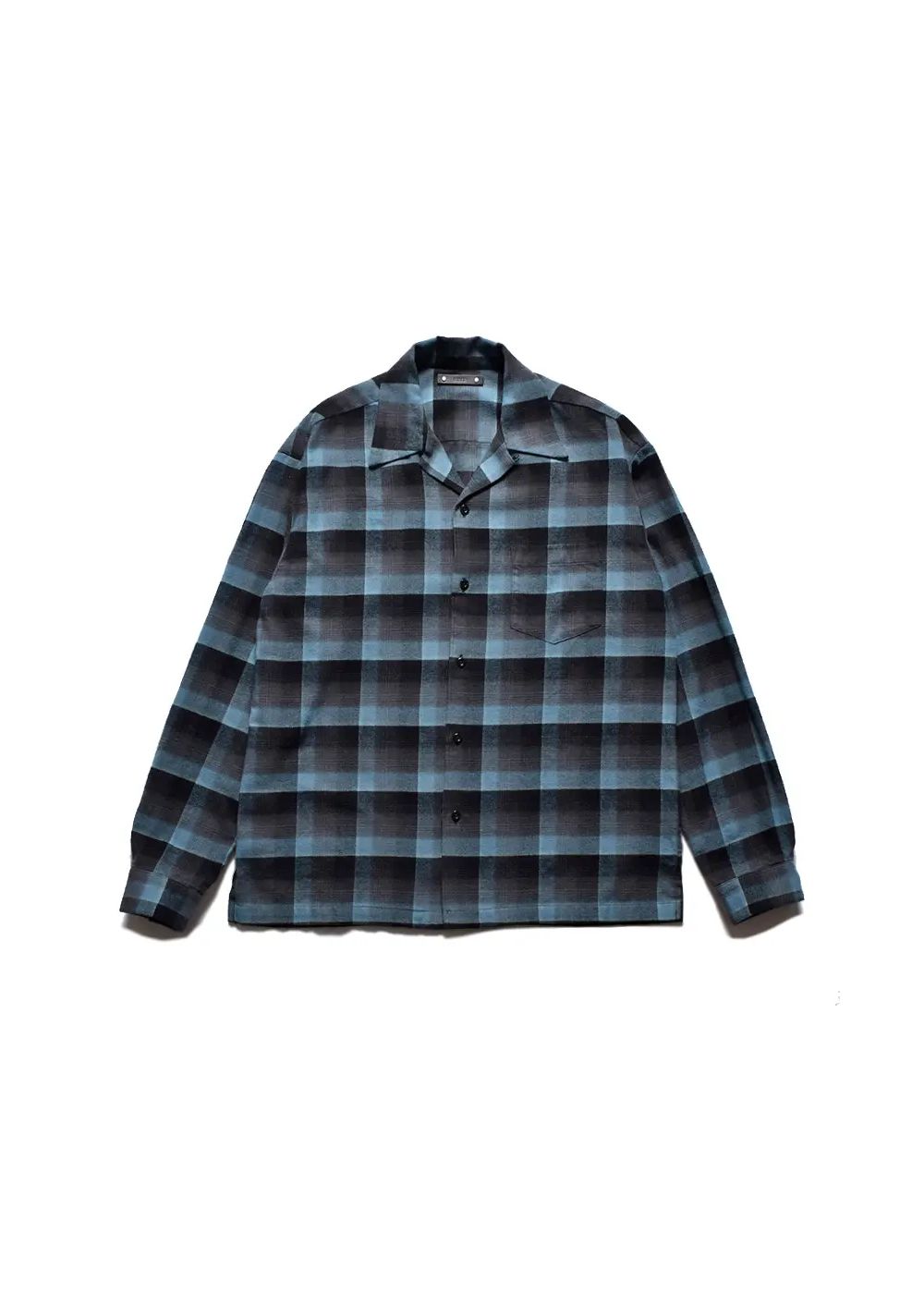 C.R Flow Ombre Check Open Collar L/S SH  (BPT) / オンブレチェック オープンカラーシャツ