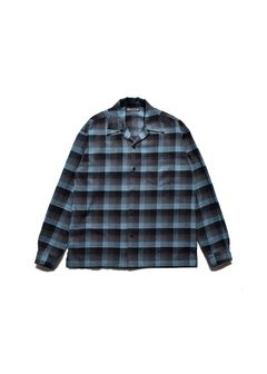 C.R Flow Ombre Check Open Collar L/S SH  (BPT) / オンブレチェック オープンカラーシャツ
