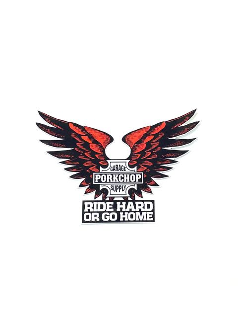 B＆S WING T STICKER (BLACK) / B&S ウイングTステッカー