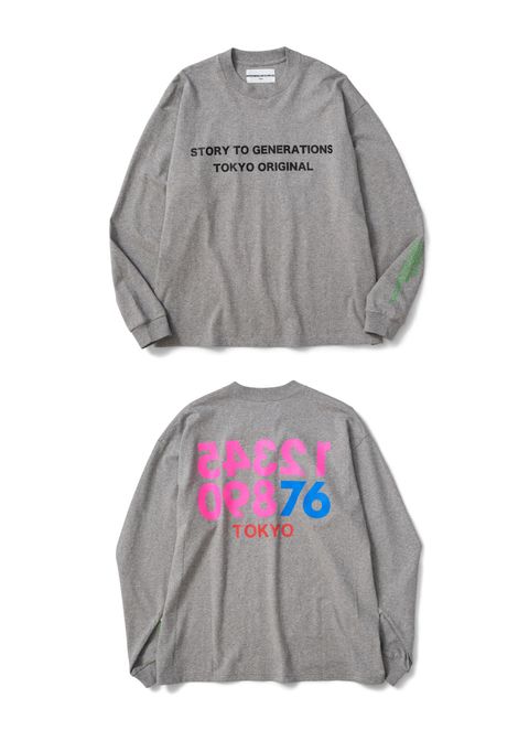 STG SHIRT (GRAY) / ロゴ プリントTシャツ