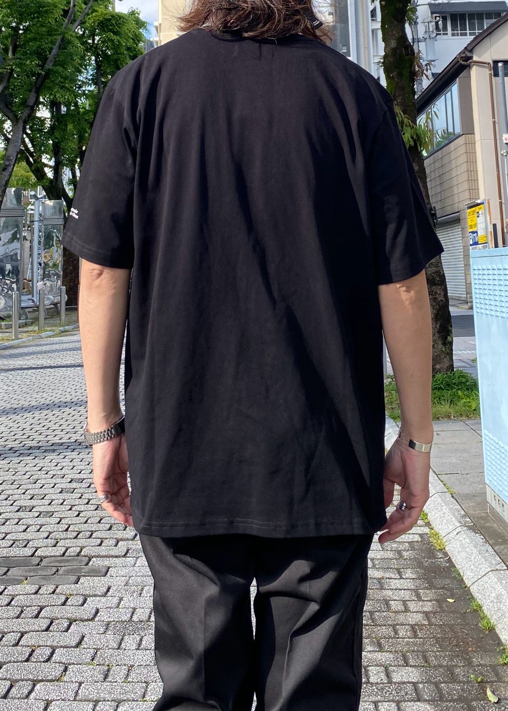 【ラスト1点】R9 BASIC SS TEE (BLACK) /  オリジナル ロゴプリント Tシャツ