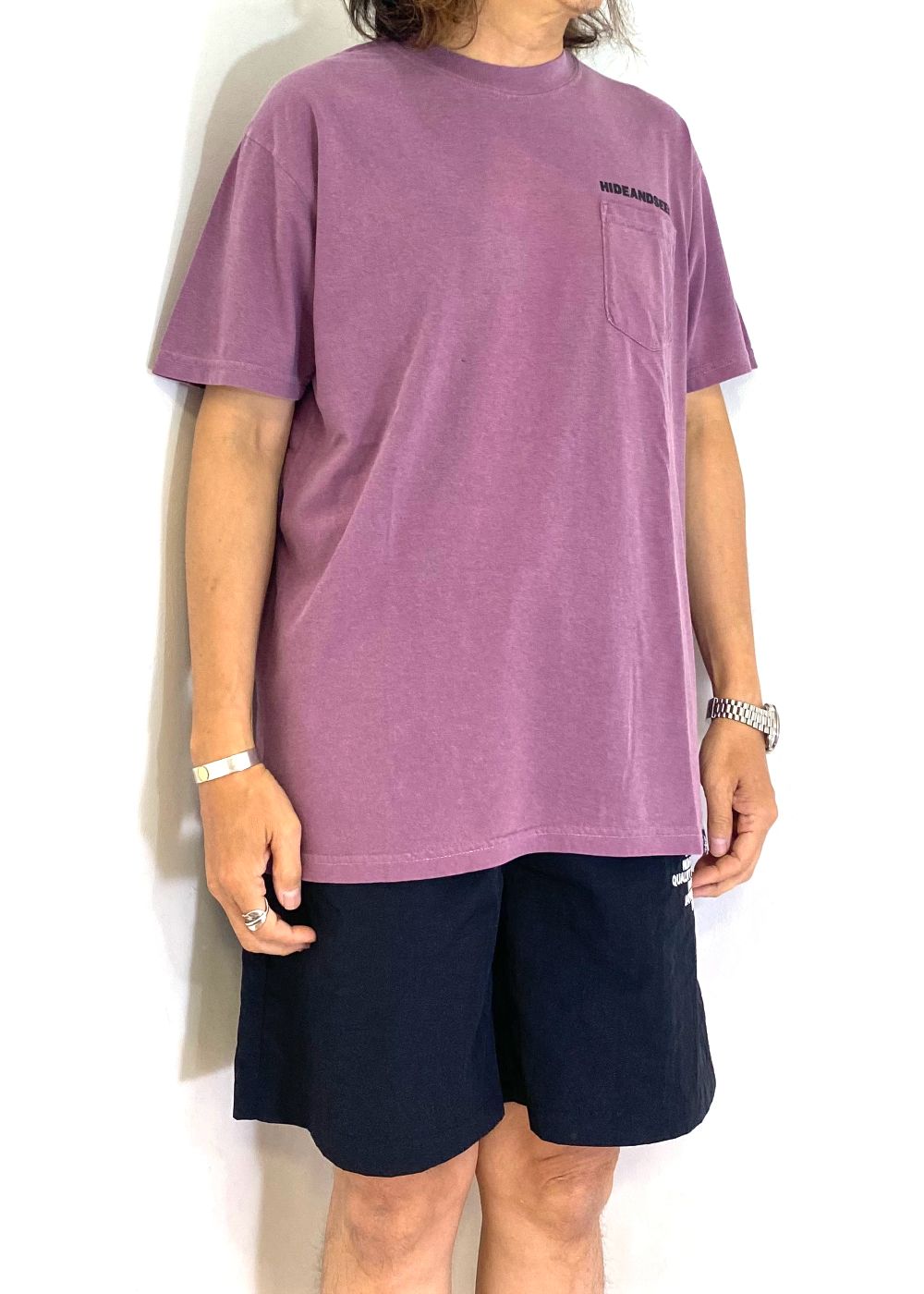 【ラスト1点】Team Pocket S/S Tee (D.RED) / ロゴ プリントTee