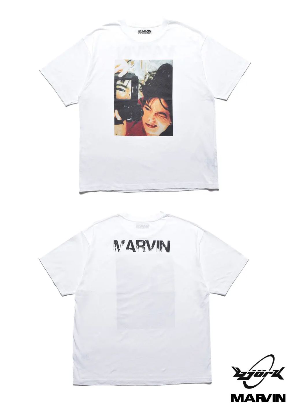× MARVIN T-SH (BJORK) (WHITE) / マーヴィン コラボ Tシャツ