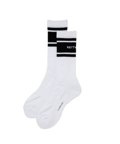 R9 LINE SOX (WHITE) / ×パープルズ コラボ ジャガードロゴ ソックス