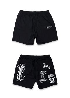 Cursive Logo Beach Short (BLACK) / プリント イージーショーツ