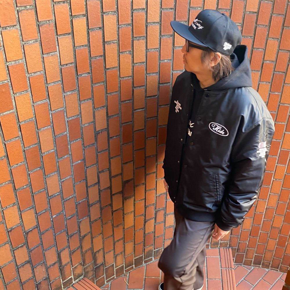 HIDE AND SEEK - 【ラスト1点】Stadium Jacket (BLACK) / オリジナル