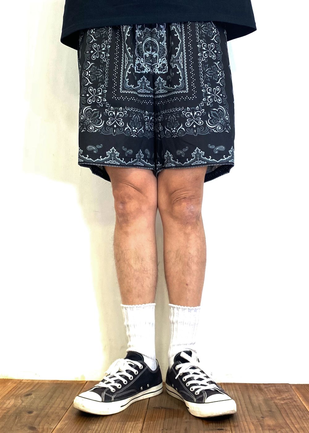 Bandana Pattern Short (BLACK) / オリジナル バンダナ イージーショーツ / セットアップ可能