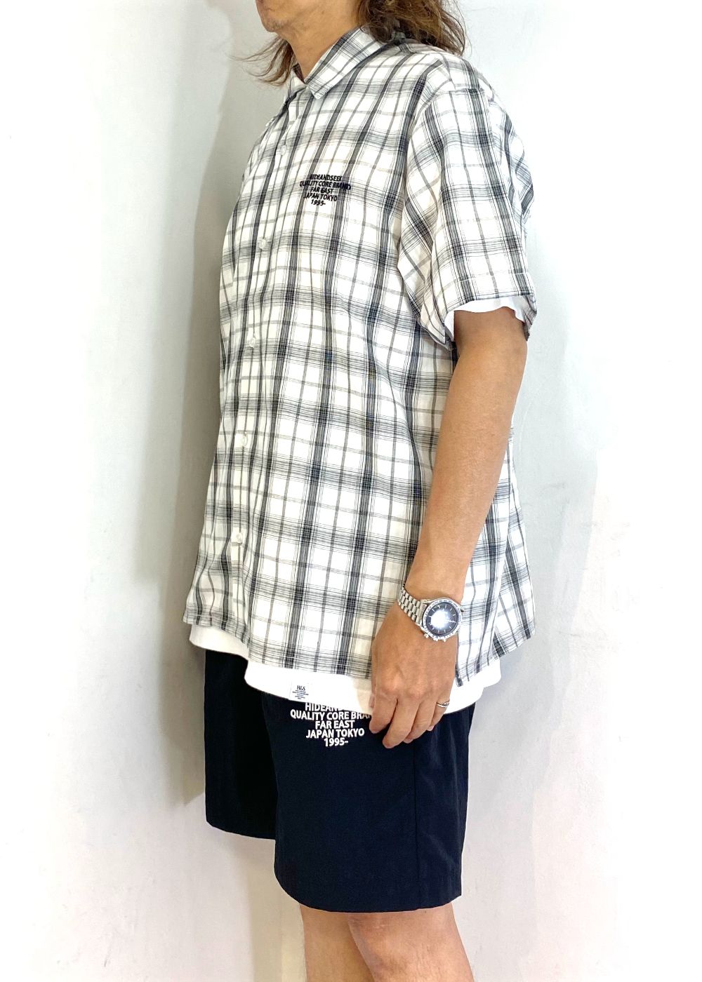 【ラスト1点】Check S/S Shirt (WHITE) / チェック シャツ