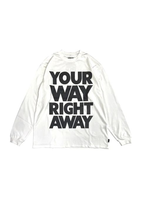 Y.W.R.A. LS TEE (WHITE) / オリジナル プリントロンT