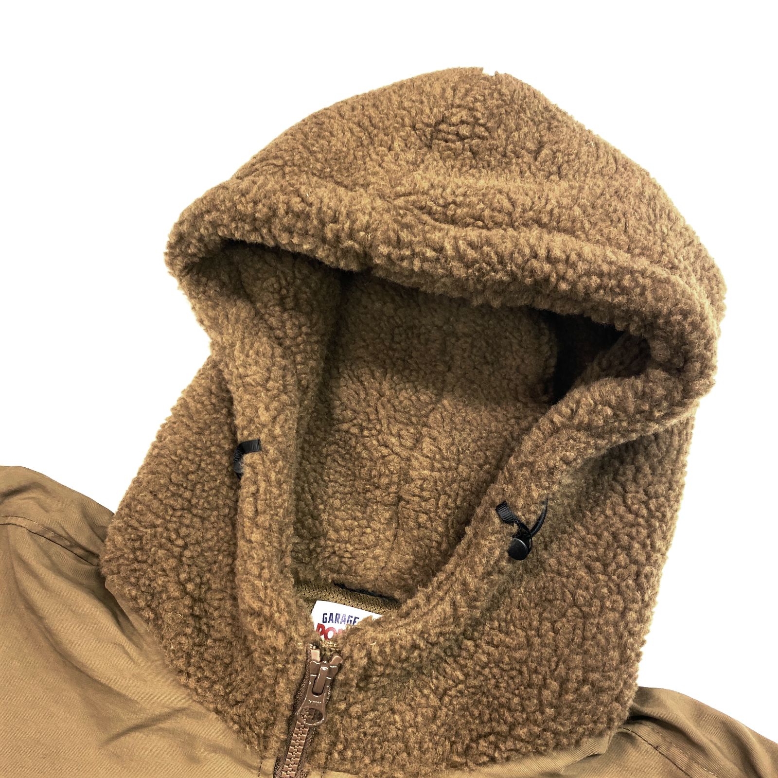 PORKCHOP - 【ラスト1点】BOA FLEECE ZIP UP HOODIE (BROWN) / ボア