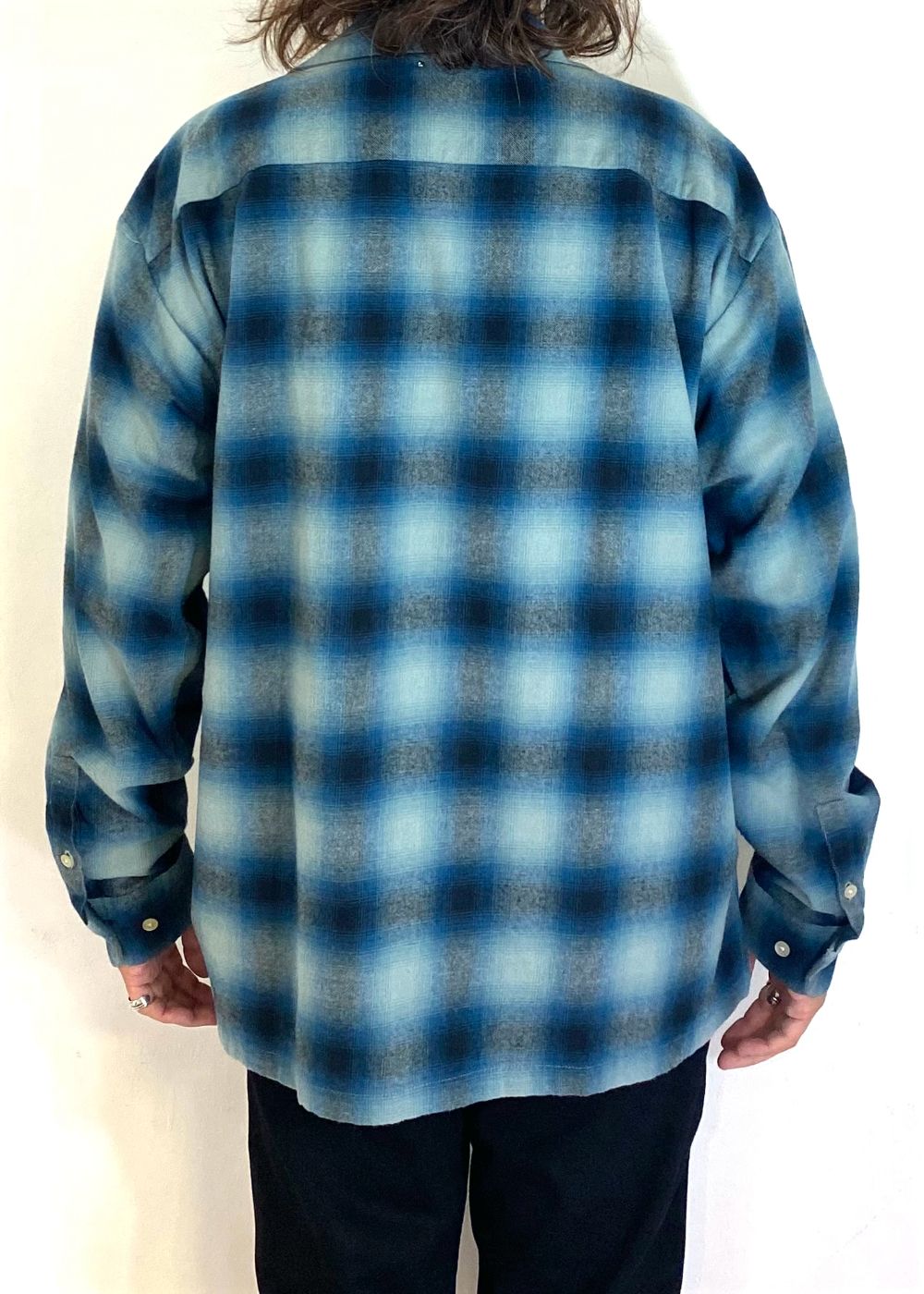 C.Flannel Ombre Open Collar SH Collar SH (BPT) / オンブレチェック オープンカラーシャツ