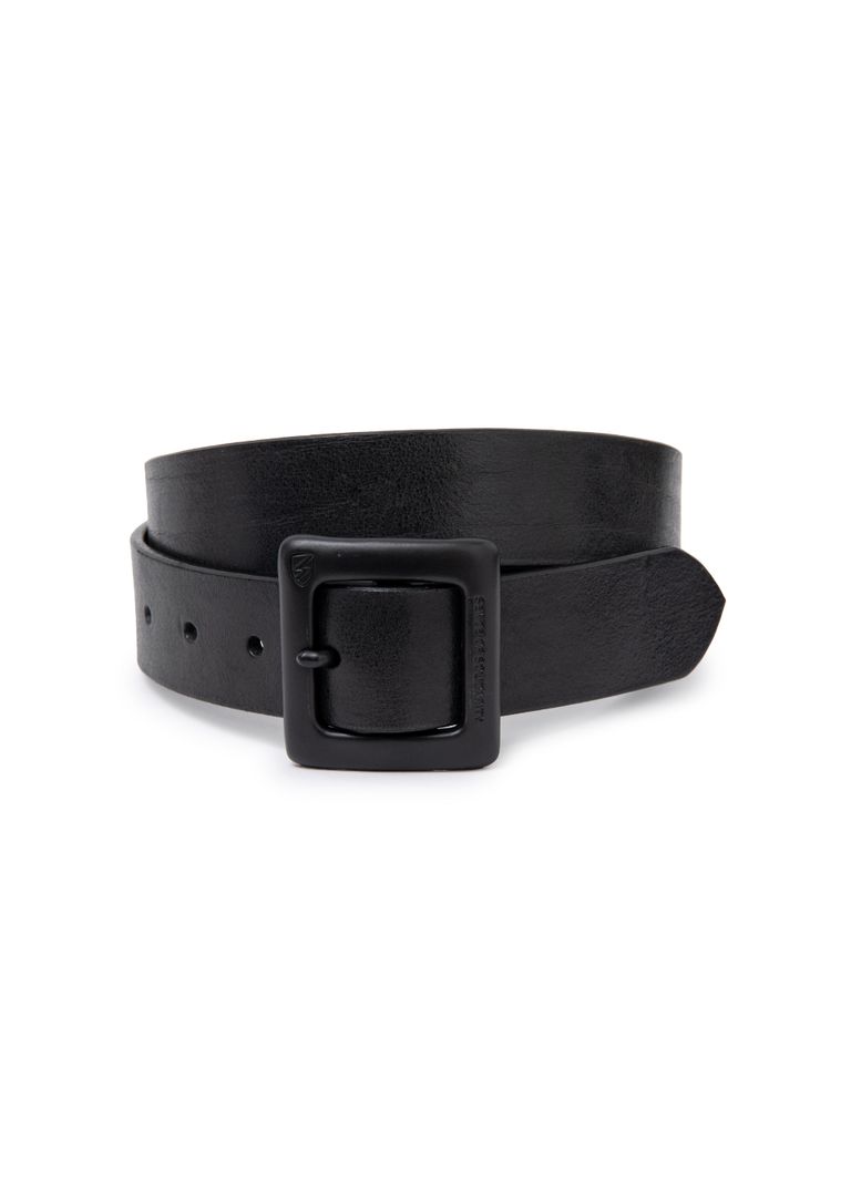 RATS - LEATHER BELT (BLACK×BLACK) / レザー ベルト | LOOPHOLE
