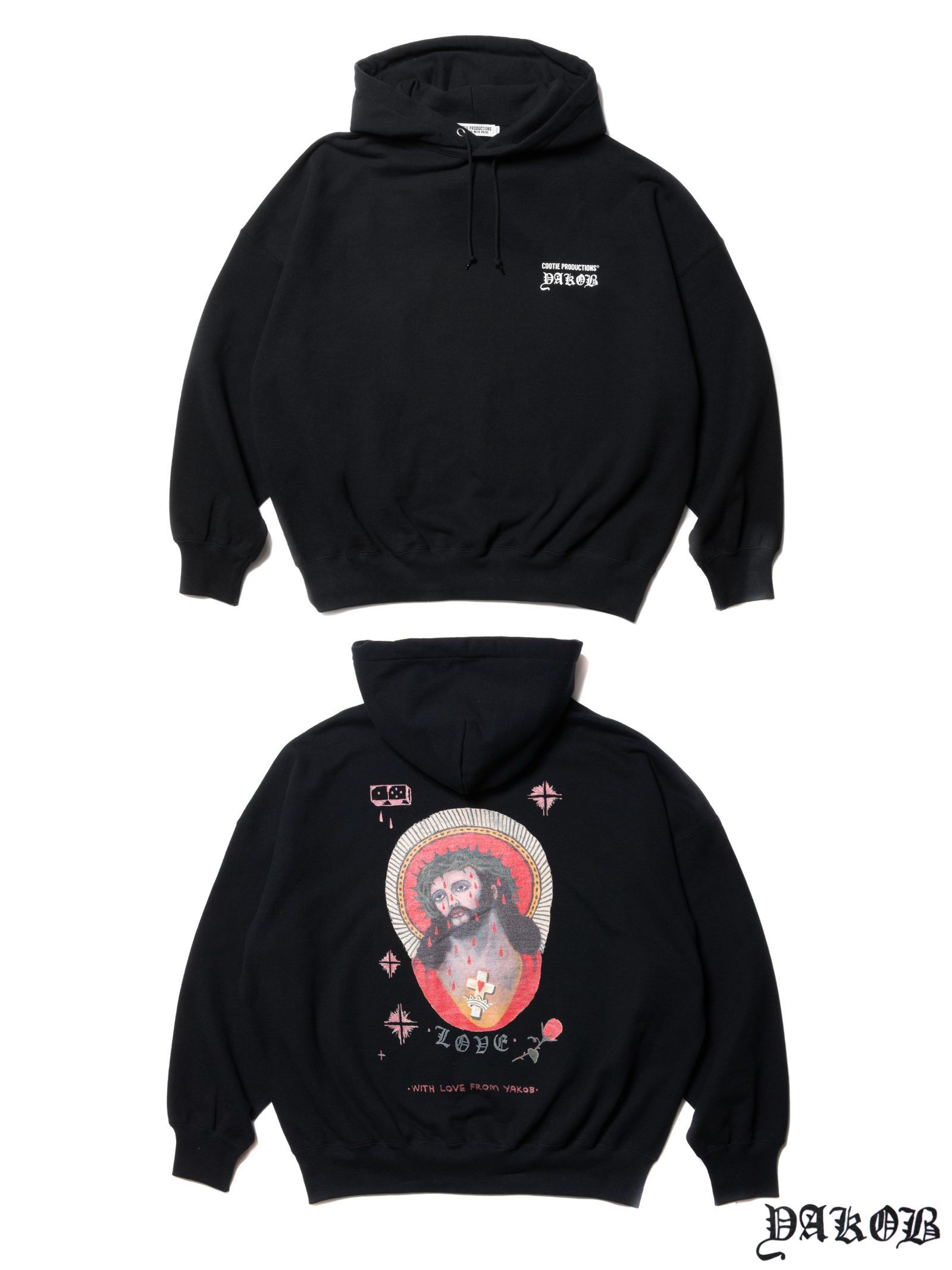 COOTIE PRODUCTIONS - Open End Yarn Sweat Hoodie (JESUS) (BLACK) / Jakob  Morley コラボ スウェットパーカー | LOOPHOLE