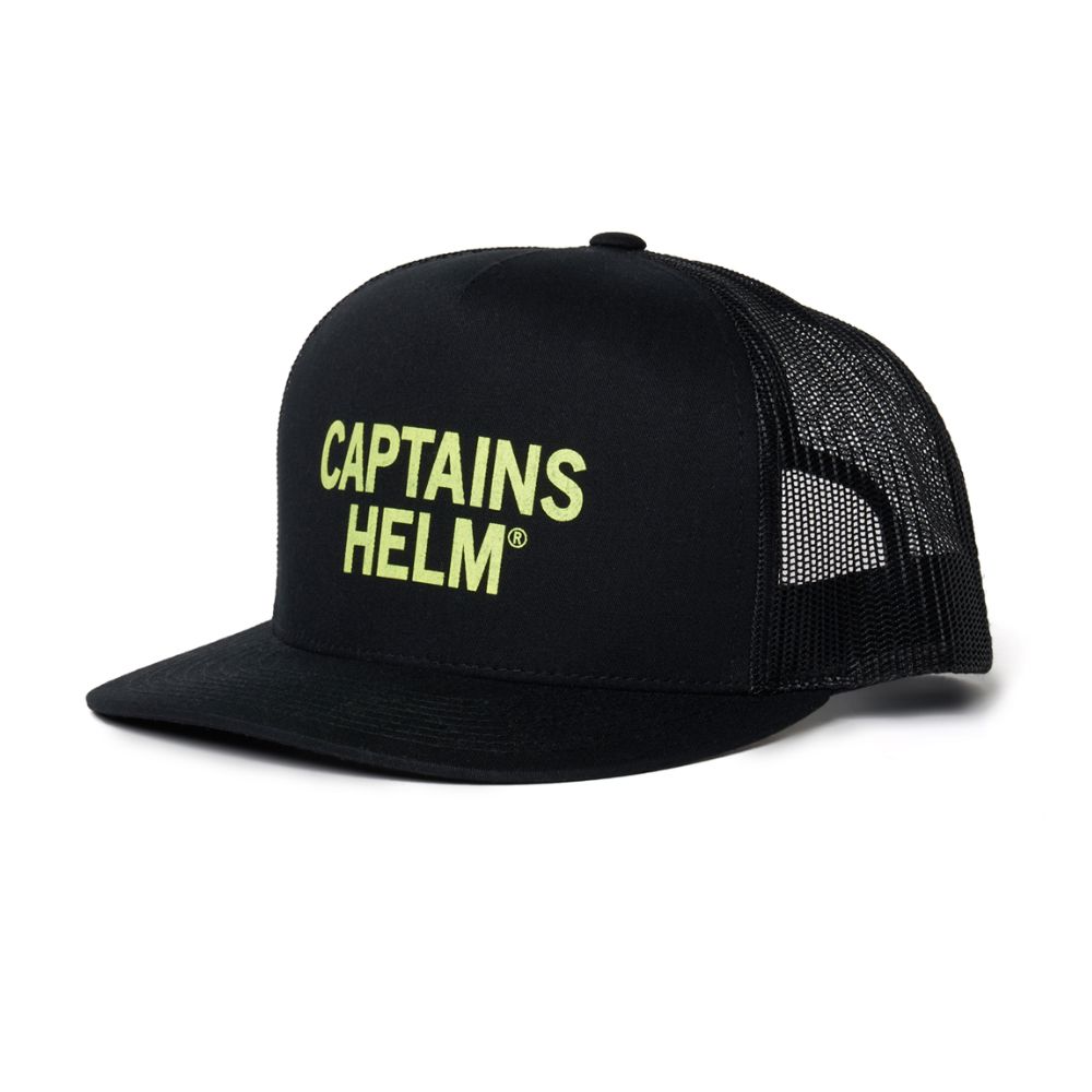 CAPTAINS HELM - TM LOGO MESH CAP (BLACK×WHITE) / ロゴメッシュ