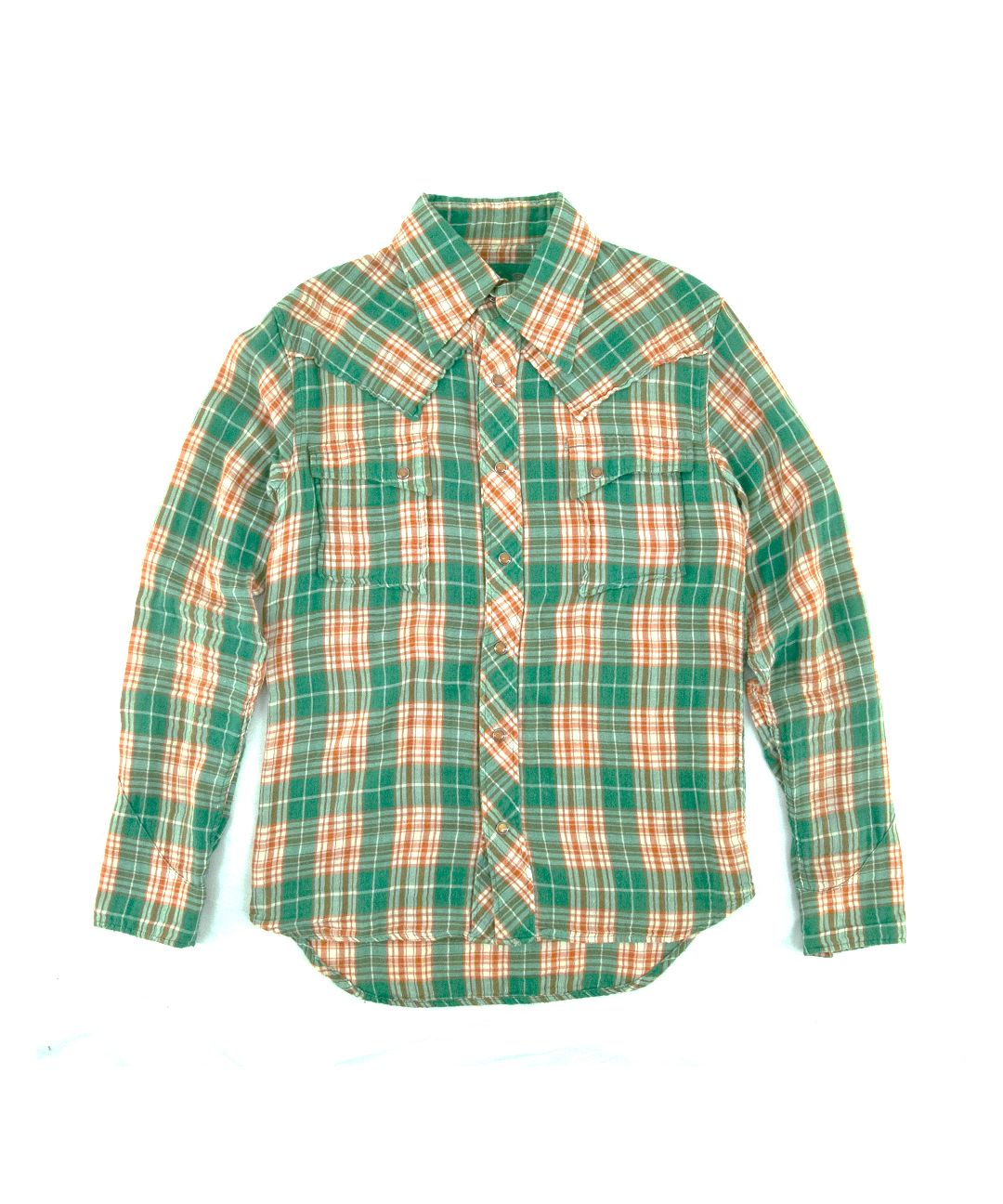 TMT - REVIVAL W-GAUZE PLAID SHIRTS (GREEN) / リバイバル Wガーゼ