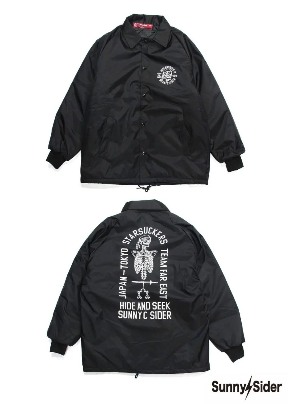 × SUNNY C SIDER Team JKT (BLACK×WHITE) / サニーシーサイダー コラボASWボディー コーチジャケット