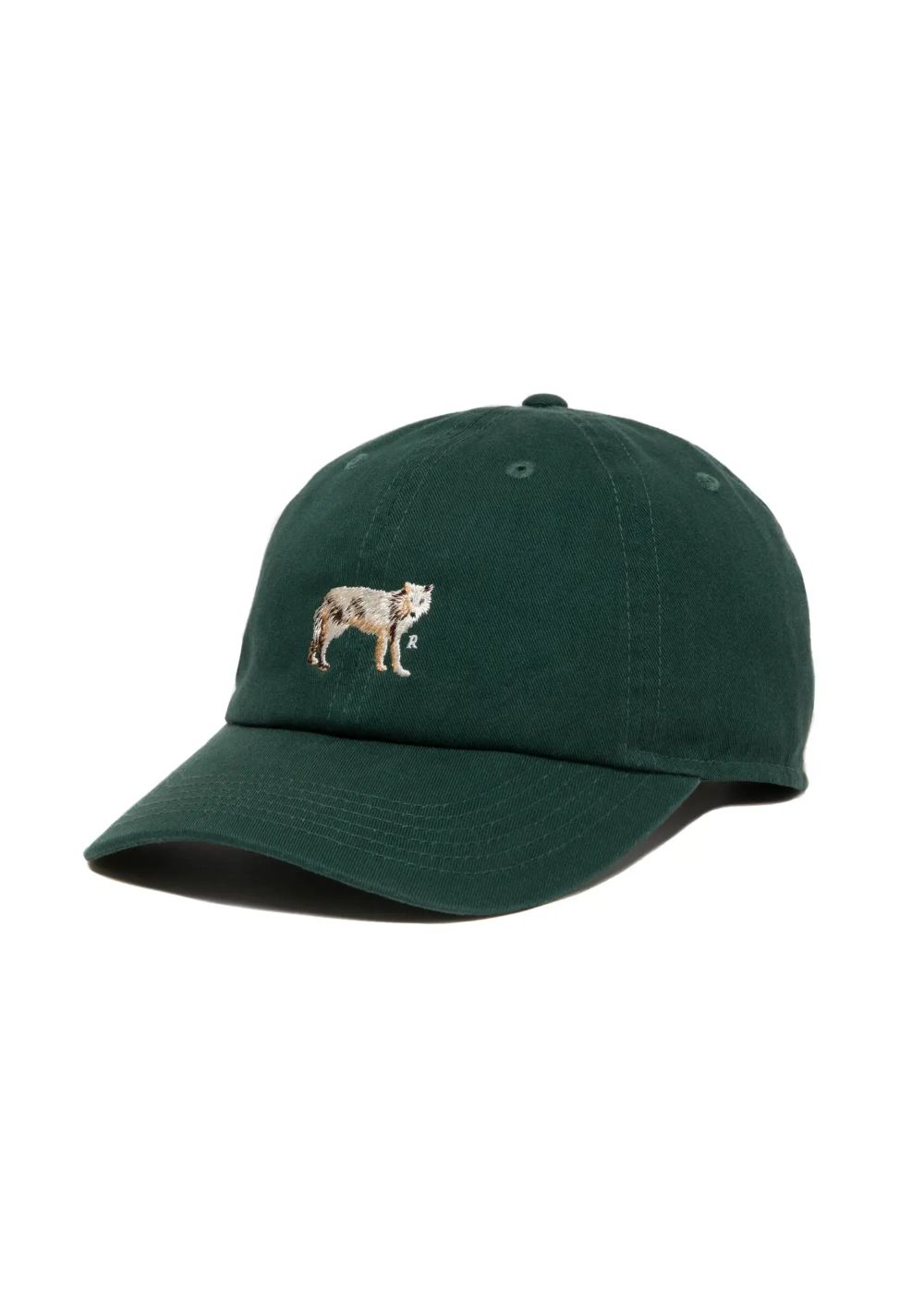 DAD DOG CAP (GREEN) / ロゴ刺繍 ダッドキャップ。