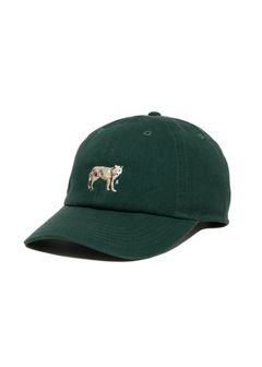 DAD DOG CAP (GREEN) / ロゴ刺繍 ダッドキャップ。