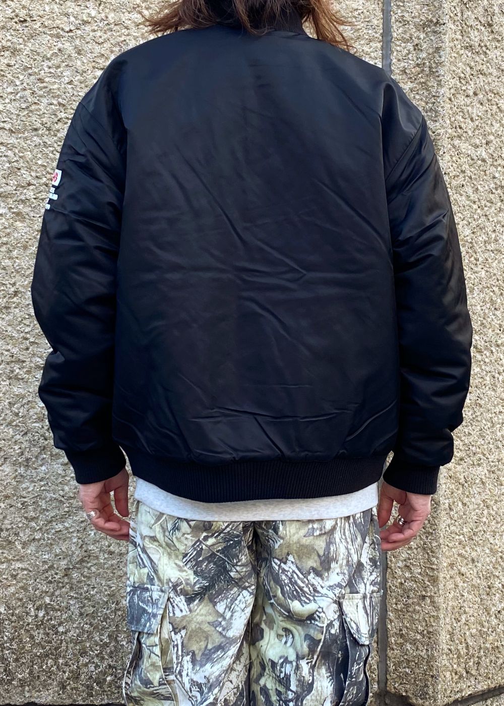 Stadium Jacket (BLACK) / オリジナル ナイロン スタジャン