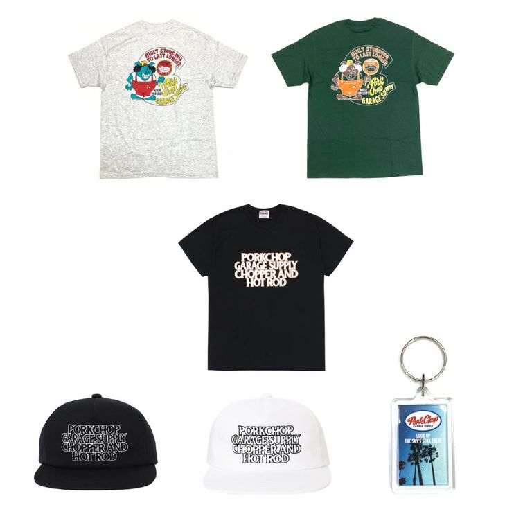 PORKCHOP GARAGE SUPPLY 新作販売告知 / 新グラフィックを用いたTシャツやキャップ等、盛夏アイテムが発売！