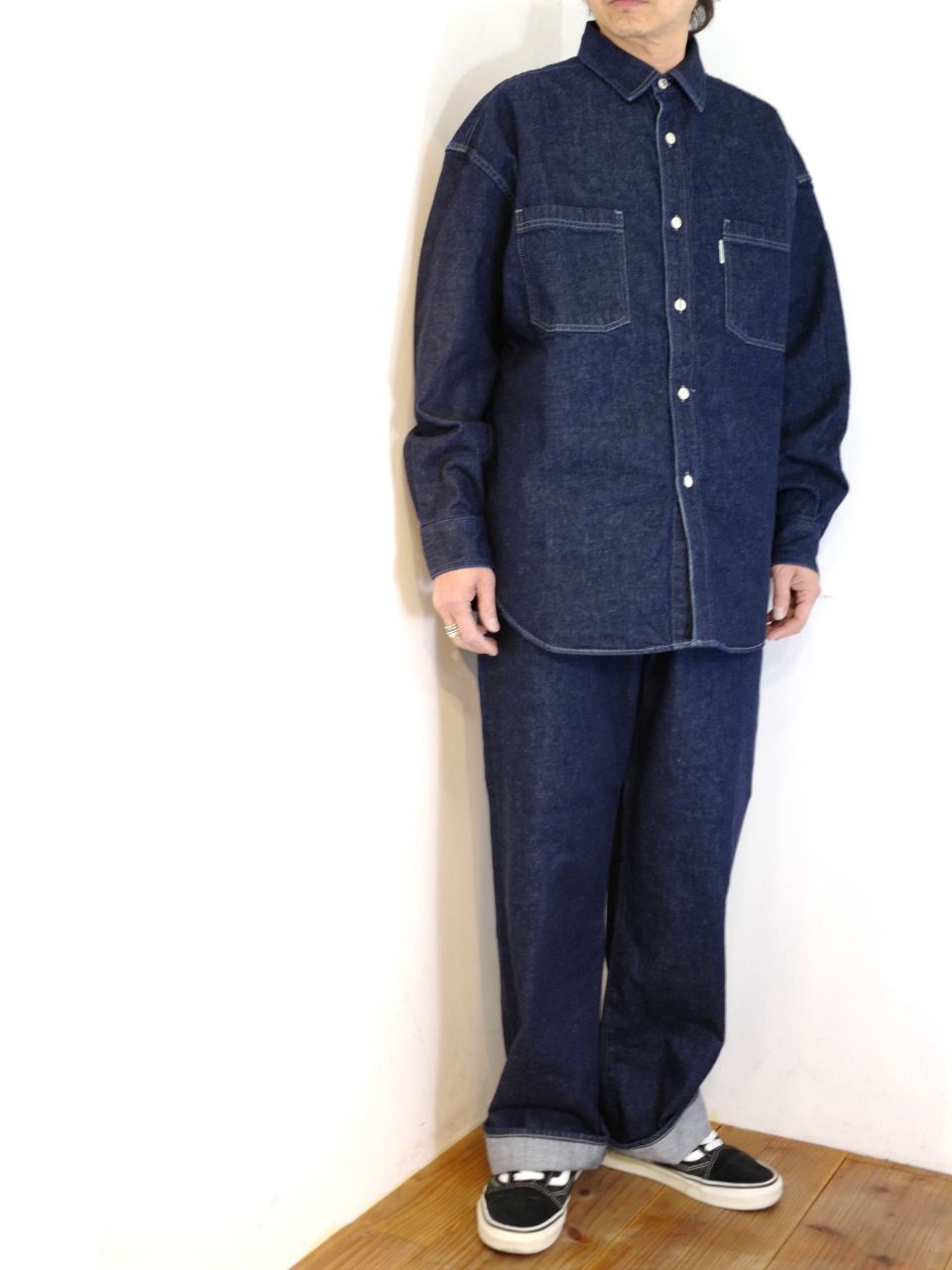 COOTIE PRODUCTIONS - Denim Work Shirt (INDIGO 1WASH) / デニム