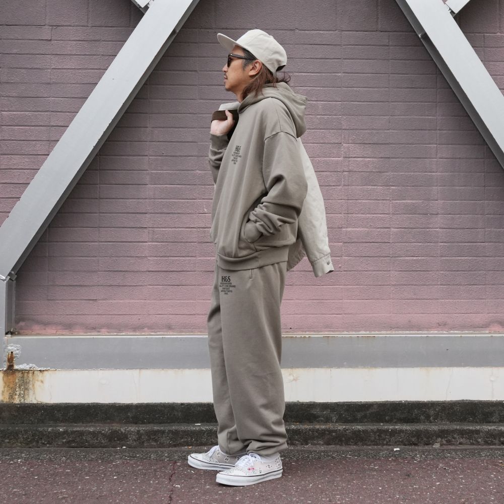 【ラスト1点】H&S Sweat Pant (OLIVE DRAB) / オリジナル セットアップスウェットパンツ / セットアップ可能