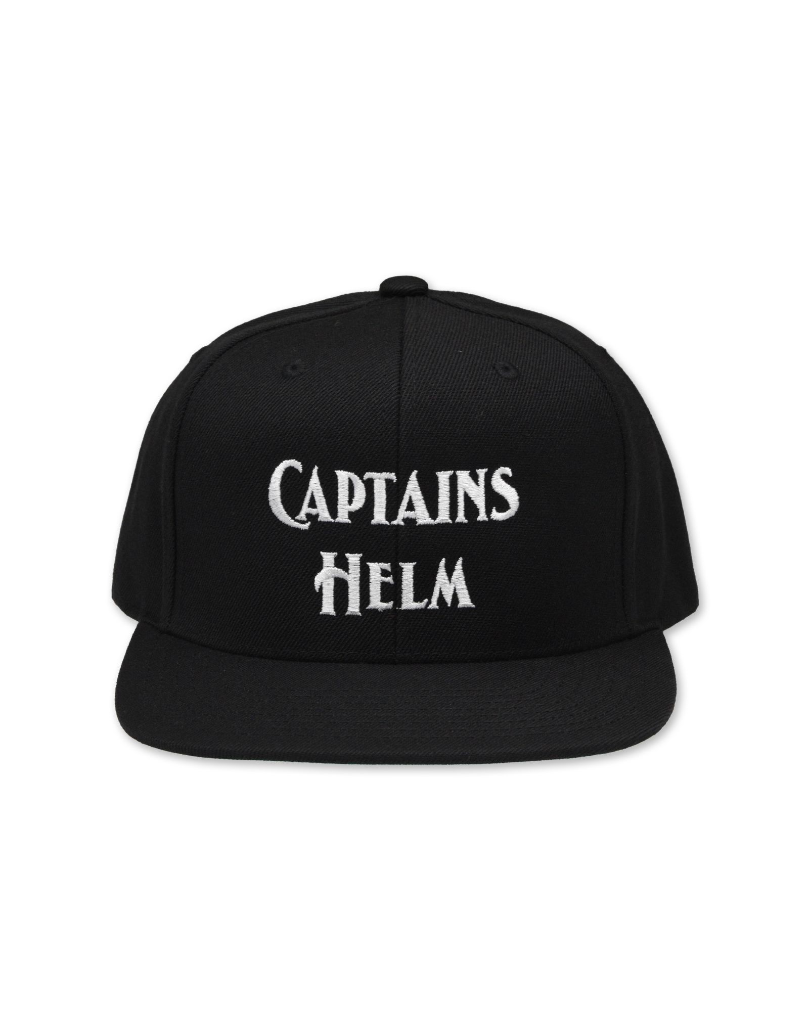 LOGO SNAP BACK CAP (BLACK) / ロゴ刺繍 ベースボール キャップ