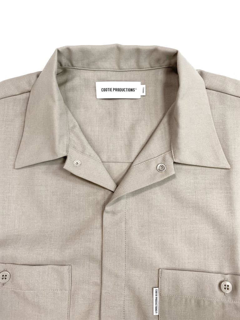 COOTIE PRODUCTIONS - T/W Fly Front Work L/S Shirt (TAUPE) / フライ 
