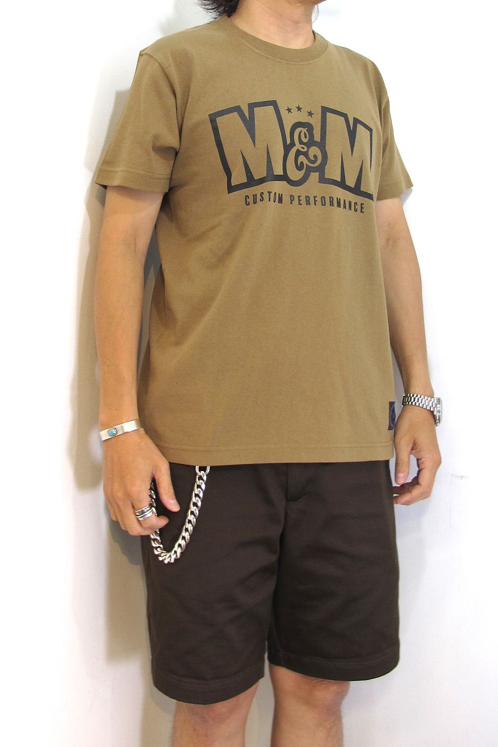 M&M CUSTOM PERFORMANCE Tシャツ キャメルM