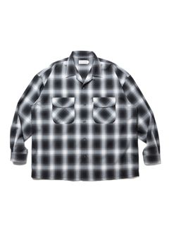 COOTIE PRODUCTIONS - T/W Open Collar L/S Shirt (OMBRE CHECK  