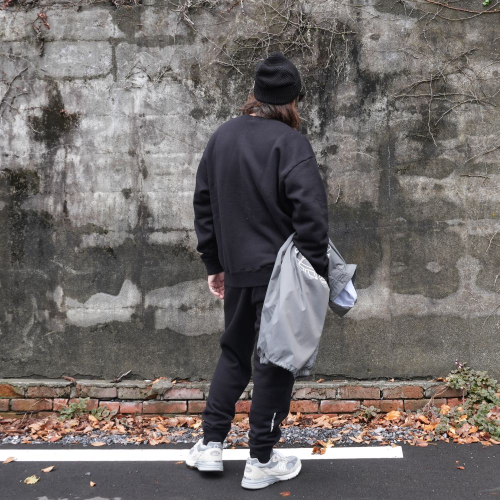 FLEECE JOGGER SWEAT PANTS (BLACK) / セットアップ ジョガー スウェット パンツ / セットアップ可能