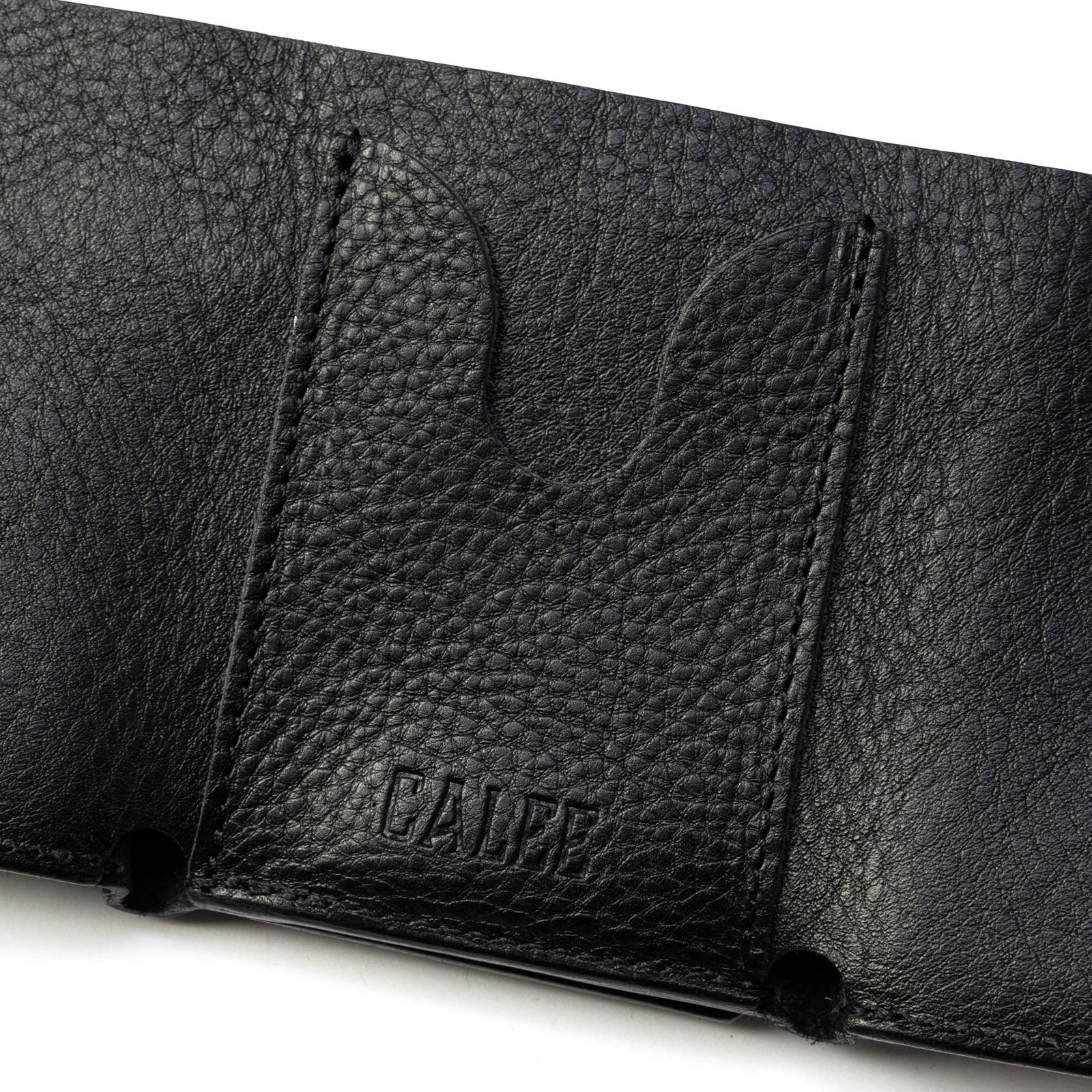 ROUND STUDS LEATHER MULTI WALLET (BLACK) / スタッズ レザー コンパクト マルチ ウォレット