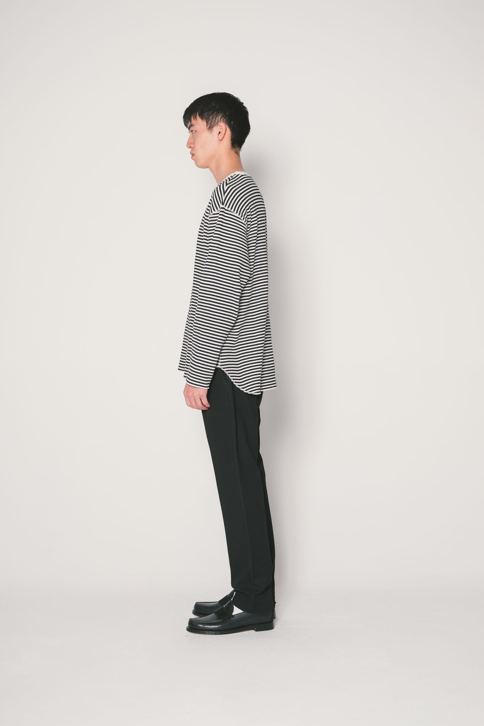Miller Ex. THERMAL T "KILMER" (BLACK×WHITE) / ×ミラー コラボ ボーダー サーマル