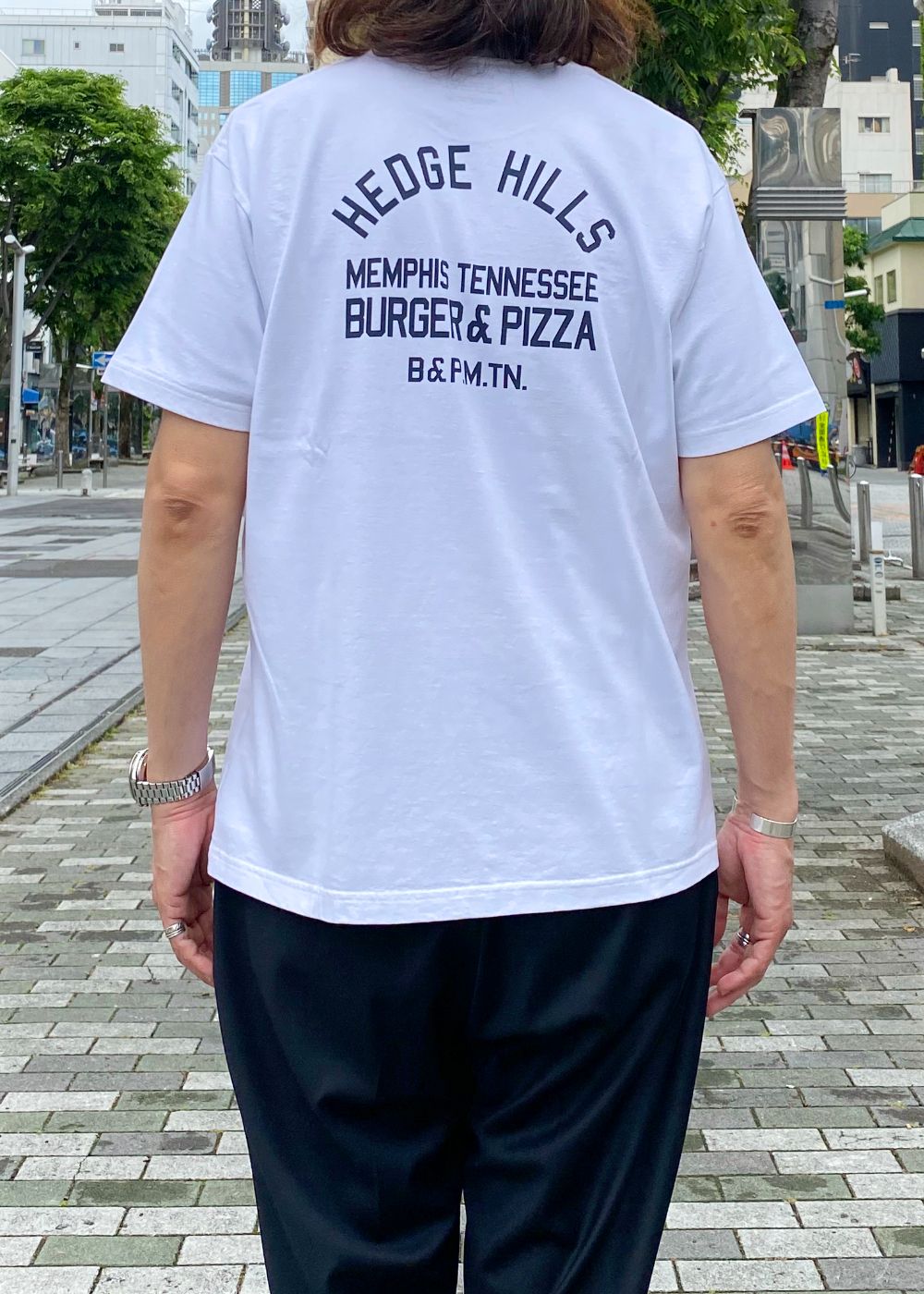 Hedge Hills Burger Shop T-SH (WHT) / オリジナル プリント ポケット Tシャツ