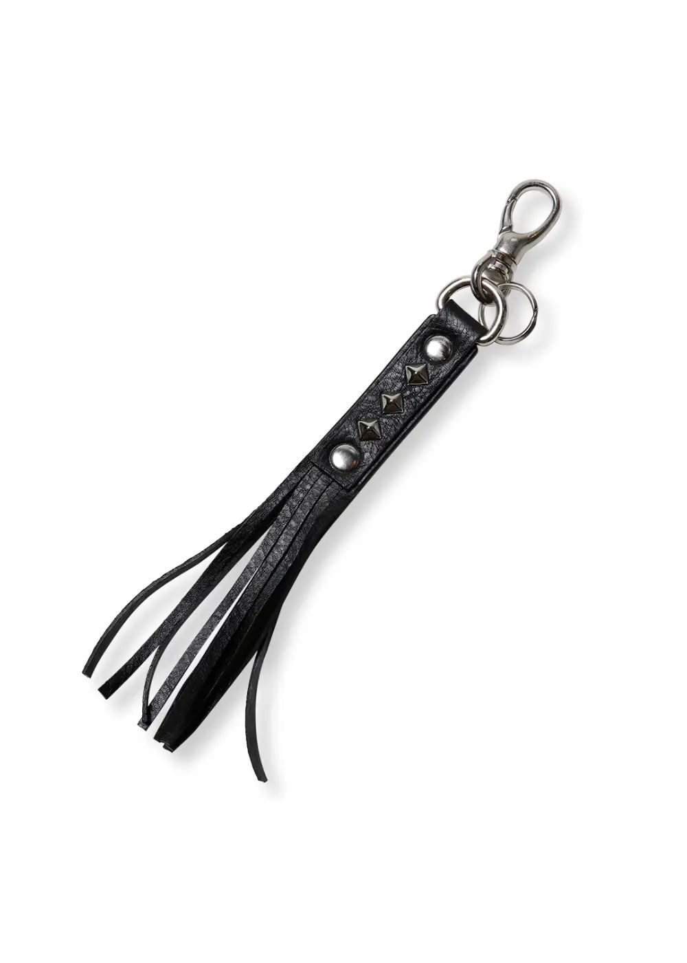 STUDS LEATHER ASSORT KEY RING <TYPE 1 > (BLACK A) / スタッズ レザー キーリング