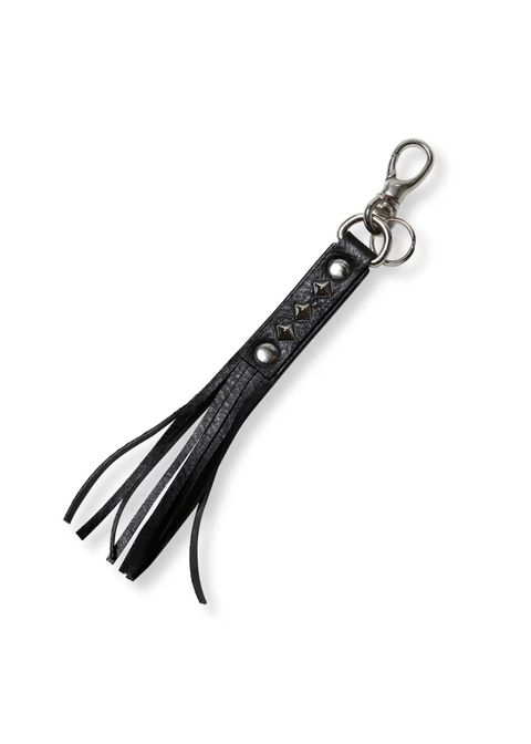 STUDS LEATHER ASSORT KEY RING <TYPE 1 > (BLACK A) / スタッズ レザー キーリング