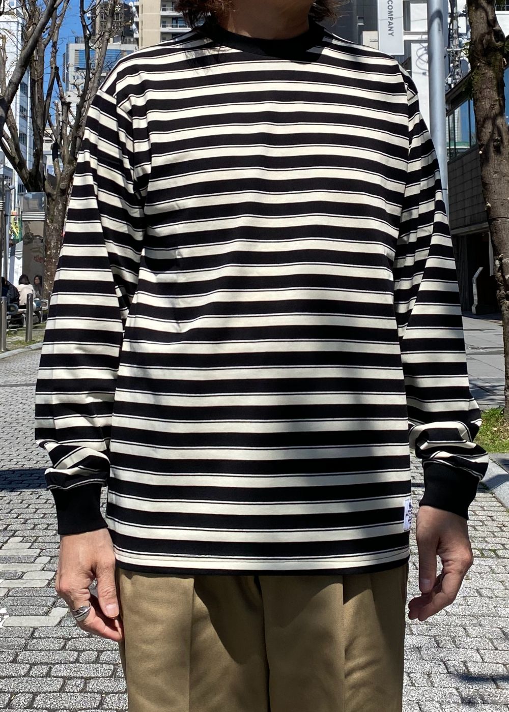 Border L/S Tee (BLACK×WHITE) / ボーダー ロングスリーブ Tシャツ