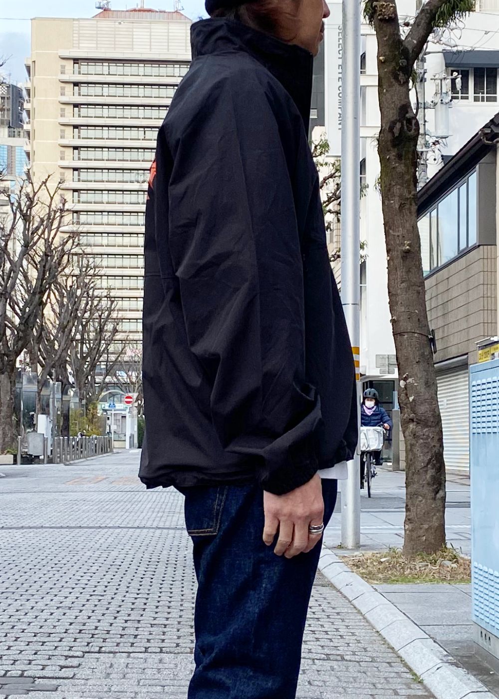 BAR&SHIELD TRACK JKT (BLACK) / バー&シールド ナイロン トラック ジャケット