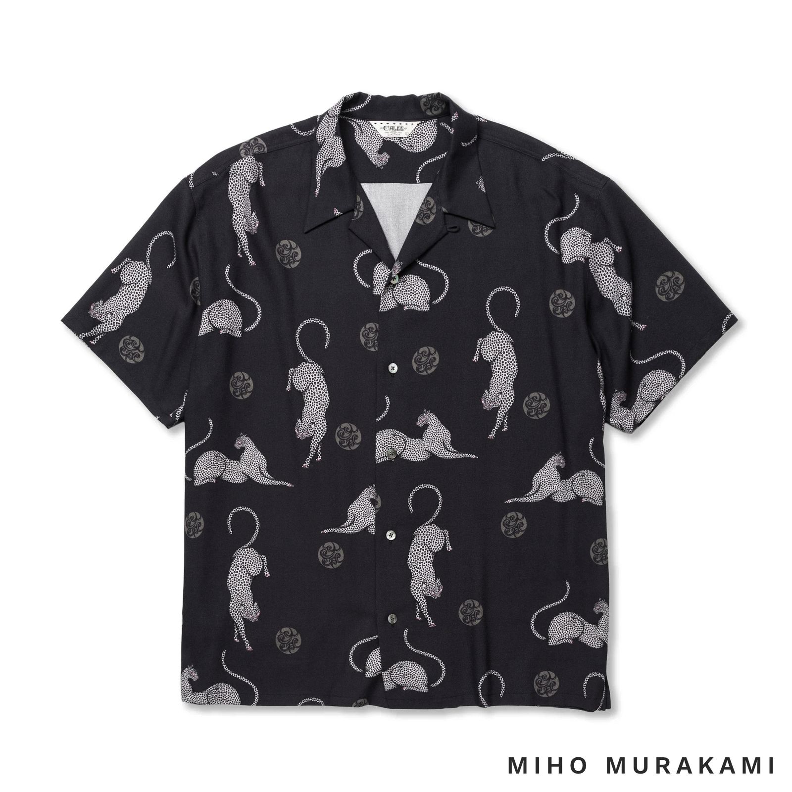 CALEE - ×MIHO MURAKAMI PANTHER DOT PATTERN SH (DARK NAVY) / ×MIHO MURAKAMI  コラボ レーヨン オープンカラー シャツ | LOOPHOLE