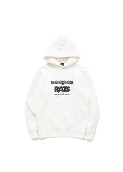 20TH RATS x NH HOODED (WHITE) / ラッツ 20周年記念 ×ネイバーフッド スウェットパーカー