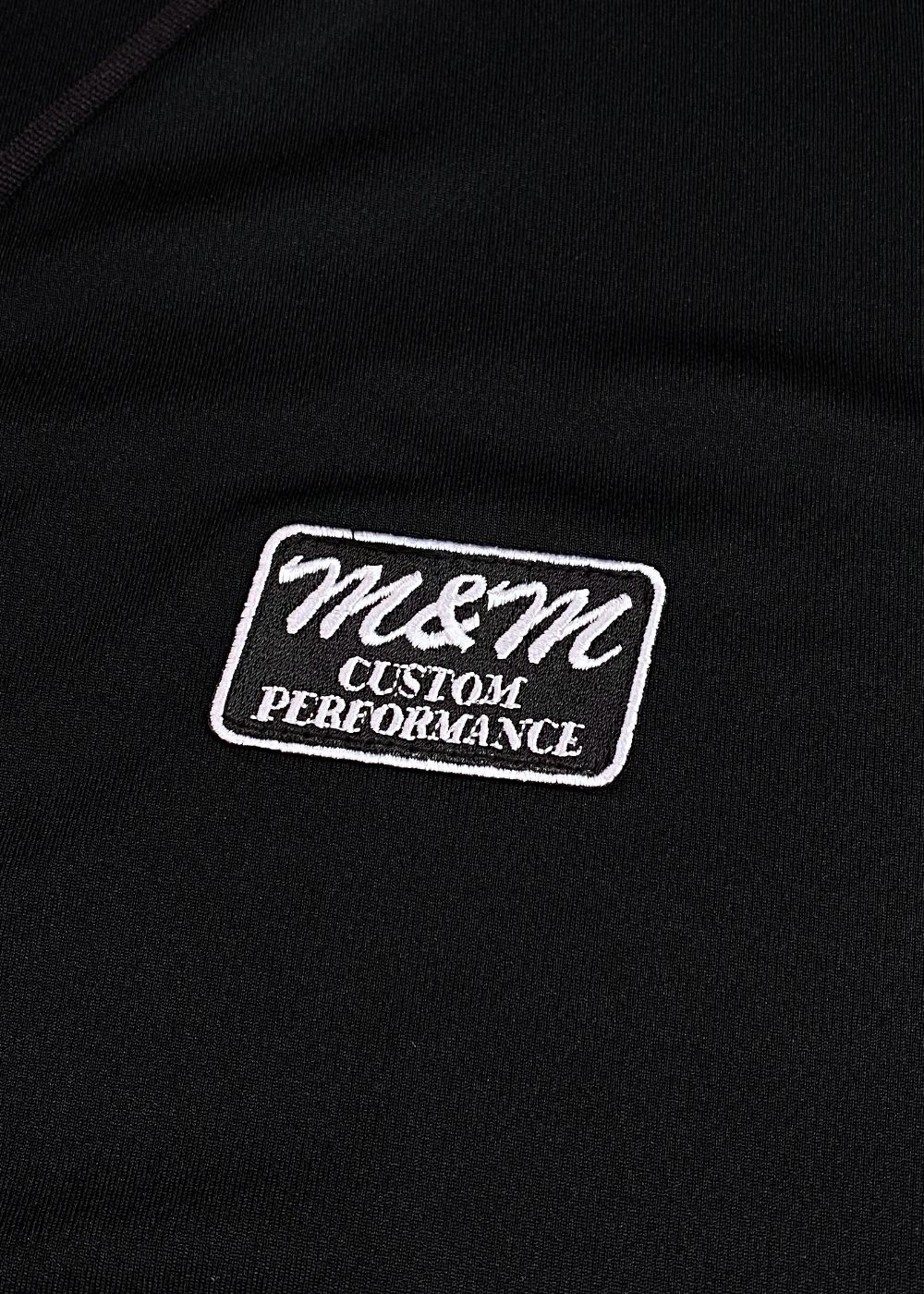 M&M CUSTOM PERFORMANCE - DRY ATHLETIC BASEBALL SHIRT (BLACK×BLACK