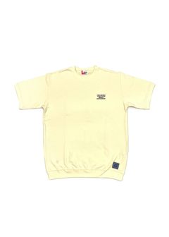 Short Sleeve Sweat (NATURAL) / ロゴ刺繍 半袖 クルーネック スウェット / セットアップ可能