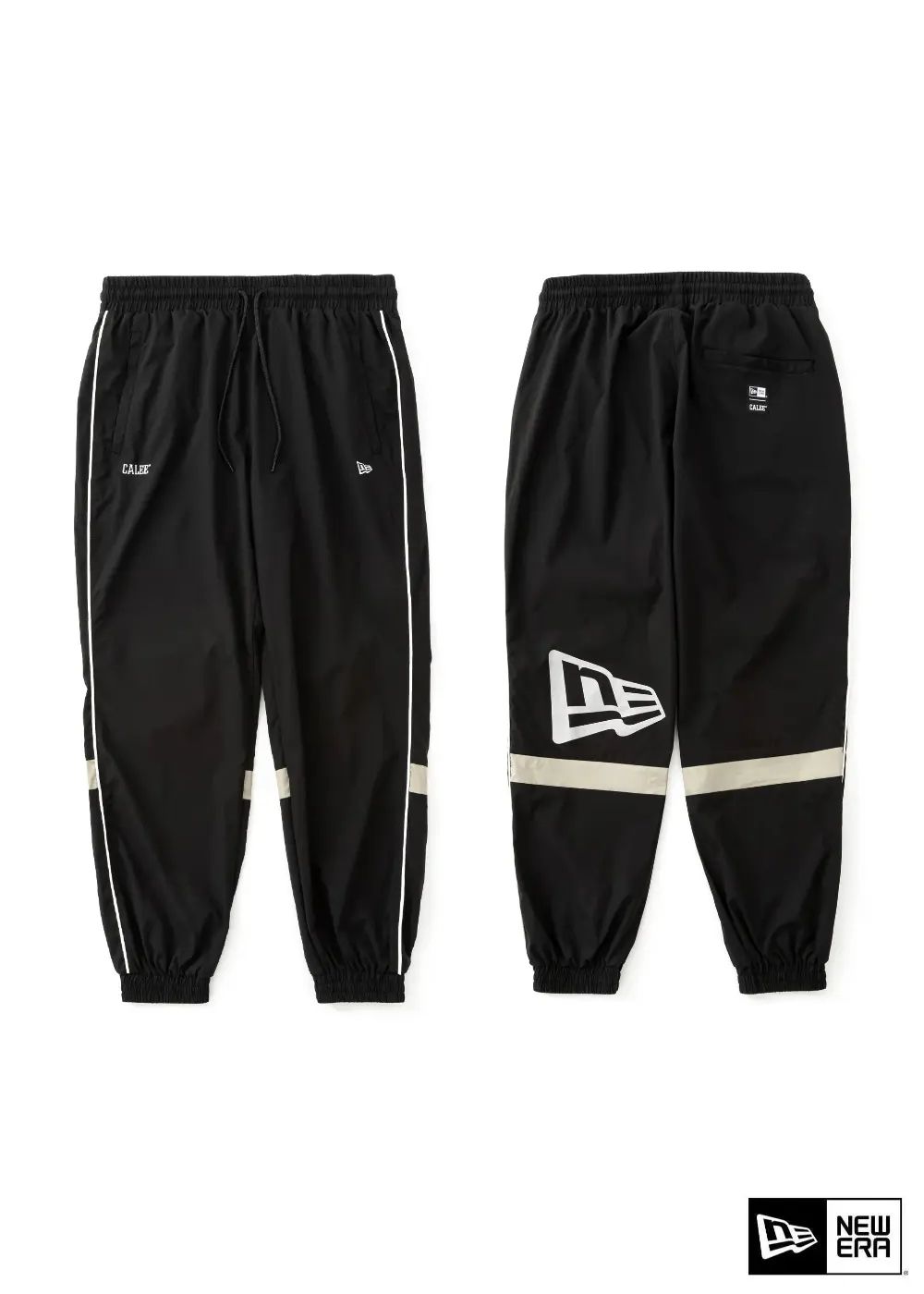 ×NEWERA®︎ CALEE LOGO OVERSIZED PIPING TRACK PANTS (BLACK) / ニューエラ コラボ トラック パンツ / セットアップ可能