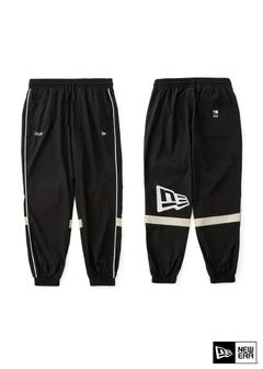 ×NEWERA®︎ CALEE LOGO OVERSIZED PIPING TRACK PANTS (BLACK) / ニューエラ コラボ トラック パンツ / セットアップ可能