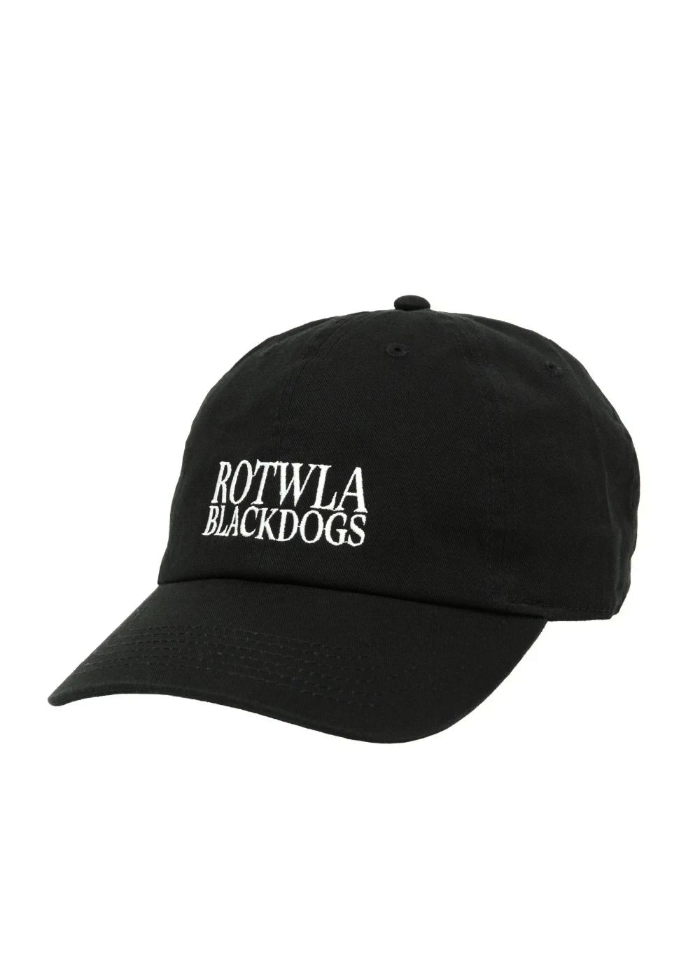 ROTWLA CAP (BLACK) / ロゴ刺繍 ダッド キャップ。