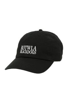 ROTWLA CAP (BLACK) / ロゴ刺繍 ダッド キャップ。