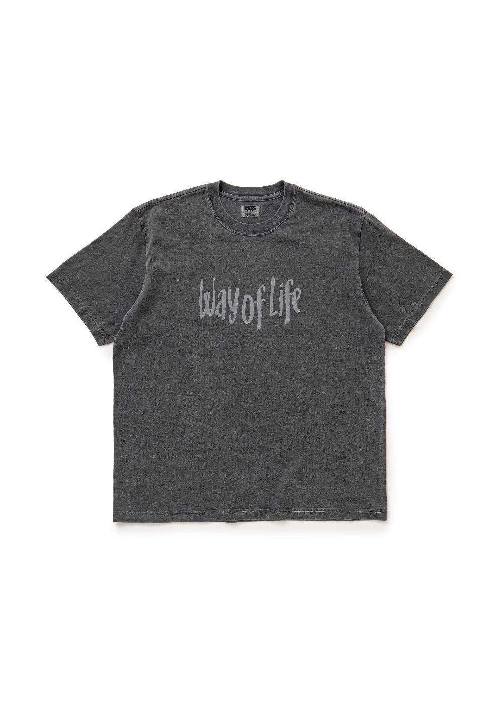 WAY OF LIFE TEE (BLACK) / スローガン プリント Tシャツ